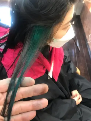 セミロング カラー 桧山 真のヘアスタイル