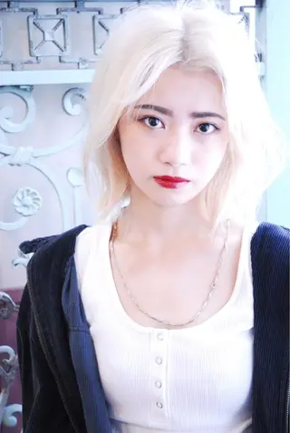 ミディアム カラー パーマ ヘアアレンジ 表参道Lise おおいしおりのヘアスタイル