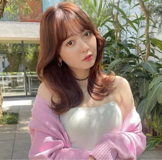 ミディアム カラー ヘアアレンジ FONS 🤍yurika🤍のヘアスタイル