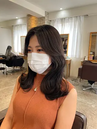 ミディアム カラー ヘアアレンジ 髪質改善特化 🫧松野力也のヘアスタイル