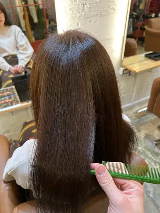 ロング カラー AMBERGLEAM Hair&Cloth Yoga所属・Ryo☘縮毛矯正/ メンズ/ブリーチ/のヘアスタイル