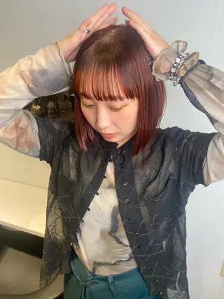 ミディアム カラー land所属・透明感カラー/レイヤ ー🌙Honokaのヘアスタイル