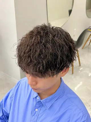 ミディアム パーマ メンズ 🏁メンズパーマ/ RYOYAのヘアスタイル