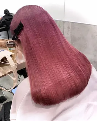 セミロング カラー 💗ガーリーヘア🎀 saki💗のヘアスタイル