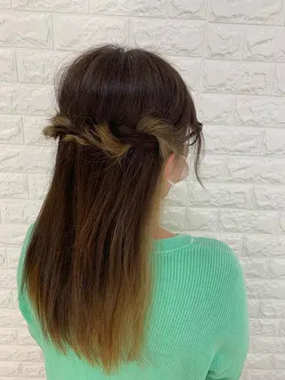 ロング カラー 福森 みずきのヘアスタイル