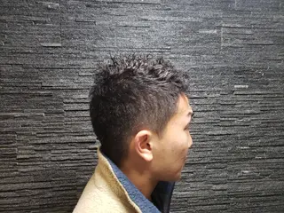 ショート パーマ メンズ barber shopのヘアスタイル