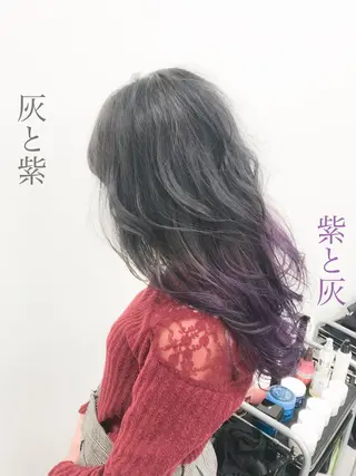 ロング カラー ヘアアレンジ TONE所属・透明感カラー/ 韓国ヘア/縮毛矯正のヘアスタイル