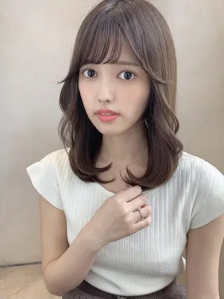 ミディアム Beige＋Rr salon EBISU所属・艶感透明感カラー 🫧たけ🫧のヘアスタイル