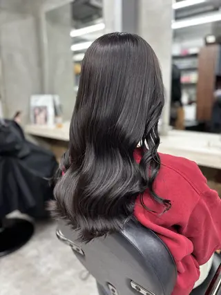 セミロング 🌟髪質改善ケアカラ ー美髪縮毛矯正y🌟のヘアスタイル