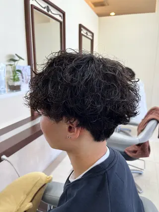 ショート パーマ メンズ AROH men's cut&men's perm 船橋店所属・🧊メンズ特化🧊 高木航希のヘアスタイル