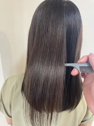セミロング カラー ケアブリーチ /髪質 改善/古橋圭史郎のヘアスタイル