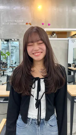 ロング 暖色カラー/レイヤー カット☁️MEI☁️のヘアスタイル