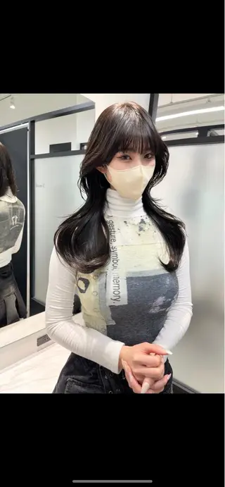 ロング 韓国レイヤーカット 髪質改善▫️水野有真のヘアスタイル
