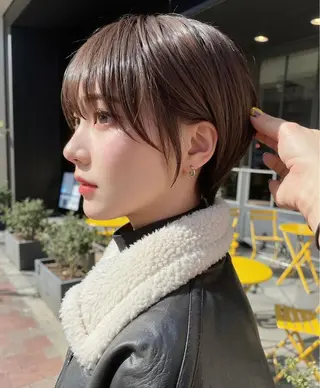 ショート カラー ダブルカラー 新宿のヘアスタイル