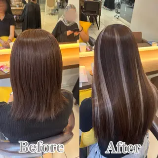 ロング カラー ヘアアレンジ メンズ シールエクステ🎀 羽エクステ🌙しぇるのヘアスタイル