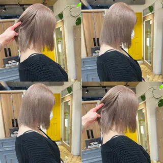 ミディアム カラー 艶カラー/韓国顔周り 🎀mamiのヘアスタイル