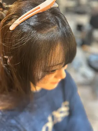 セミロング おがわ まなのヘアスタイル