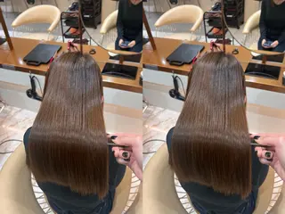 ミディアム D.I.E.V.A 渋谷所属・💕韓国レイヤー× 髪質改善 宮内諒のヘアスタイル