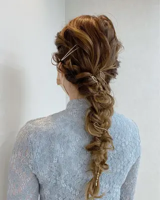 ロング ヘアアレンジ 🌟天王寺ヘアセット 🥑アレンジ師🌟のヘアスタイル