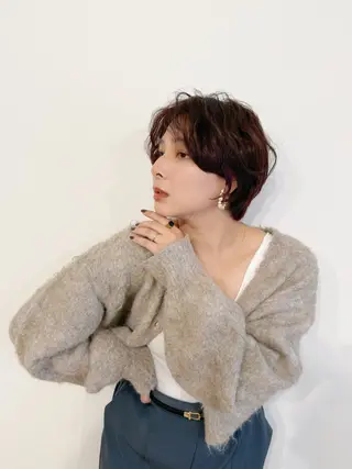 ショート SALOWIN  north茶屋町店所属・💎透明感カラー💎 ナチュラルテイストのヘアスタイル