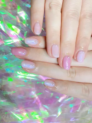 ネイル 23時まで❤︎韓国、 ワンホンネイルのネイルデザイン