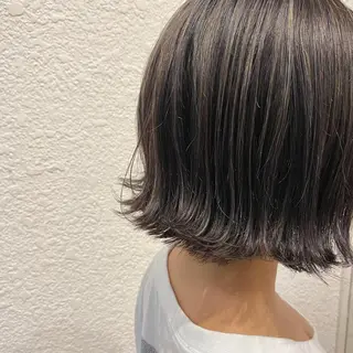 ショート カラー ボブ/パーマ ミヒラケイタのヘアスタイル