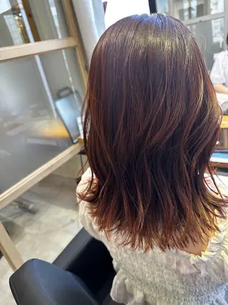 セミロング カラー JOS所属・上野ハイトーン/デ ザイン✂︎touiのヘアスタイル