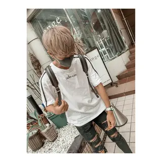 ショート カラー ヘアアレンジ メンズ ange☞ soutaのヘアスタイル