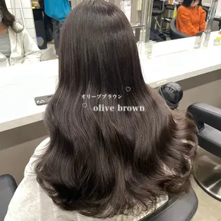 ロング カラー 韓国風艶髪🎀 暖色カラー🤍のヘアスタイル