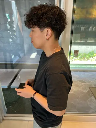 ショート パーマ メンズ 宮本丈也/金沢美容室 /理美容/パーマのヘアスタイル