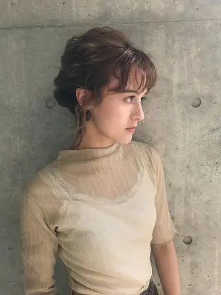 ヘアアレンジ saki🌼ボブ× 透明感カラー🌼のヘアスタイル