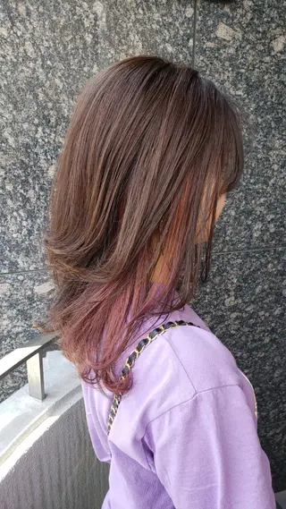 セミロング カラー 藤木 雅俊のヘアスタイル