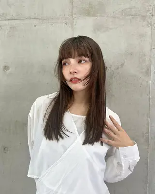 ロング カラー SALT WATER所属・🫐 𝐌𝐚𝐨 🫐似合わせcutのヘアスタイル