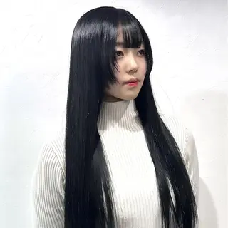 セミロング カラー 透明感カラー❄️要 半個室×マンツーマンのヘアスタイル