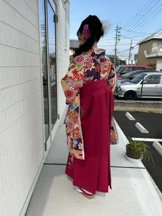 セミロング ヘアアレンジ アミオーガニック カラーのヘアスタイル