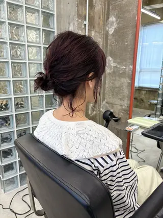 ミディアム カラー ヘアアレンジ BELLA阿部野 TOMOMIのヘアスタイル