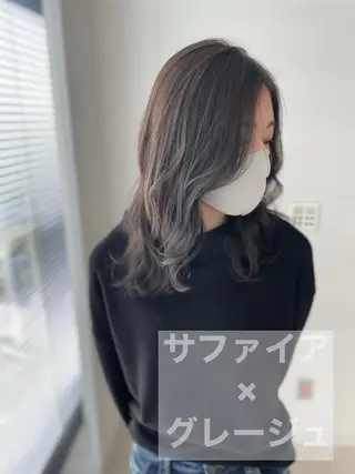 セミロング カラー kahuli  hair Ulu 「カーフリヘアウル」所属・鎗田 健のヘアスタイル
