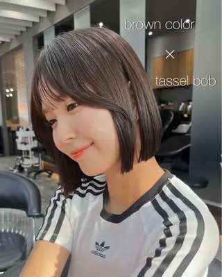 ミディアム けいし🐬ボブ 美髪縮毛矯正のヘアスタイル