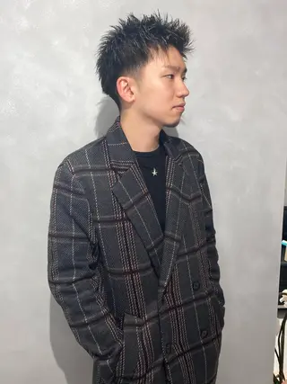 ショート カラー メンズ 髪質改善/縮毛矯正 レイヤー/松川匠のヘアスタイル