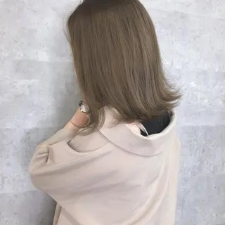 セミロング カラー 髪質改善 中川 翔のヘアスタイル