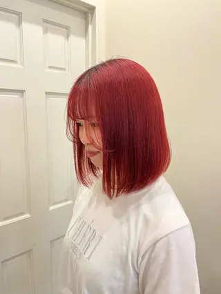 ミディアム 韓国レイヤーカット/ ハイトーン/マアヤのヘアスタイル