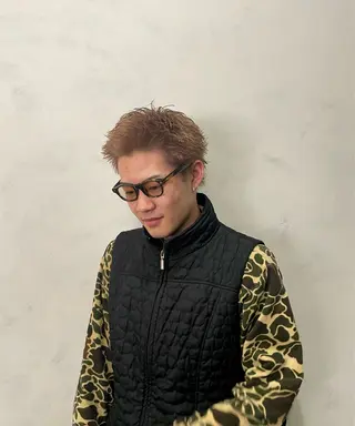 ショート カラー メンズ hair salon PEARL所属・スパイキーショート/ メンズパーマ/聖矢のヘアスタイル