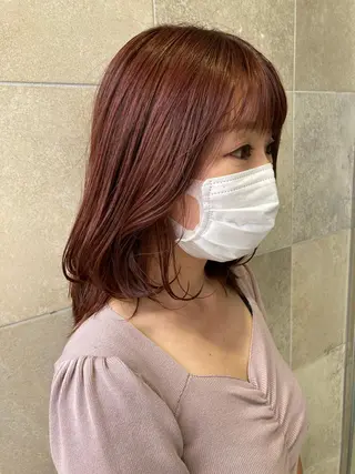 ミディアム カラー 田中 あかねのヘアスタイル