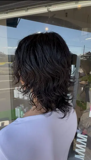 パーマ メンズ arika オケシ　リョウダイのヘアスタイル