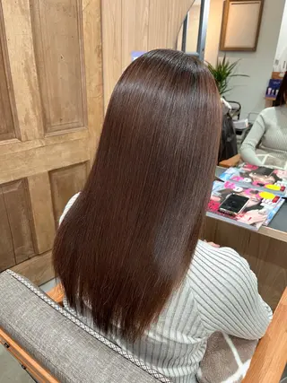 セミロング 髪質改善/艶髪/透明 感カラー🫧ｼｽﾞｸのヘアスタイル