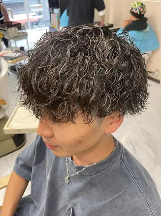 ショート パーマ メンズ ❄️メンズカット 落合諒❄️のヘアスタイル