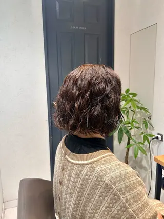 ミディアム パーマ 保坂 駿太郎のヘアスタイル