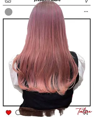 ロング カラー Tatsu/newi 大分 ハイトーンのヘアスタイル