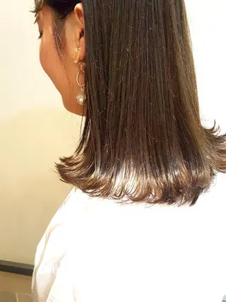 セミロング 透明感カラー・ 髪質改善🩵イケダのヘアスタイル