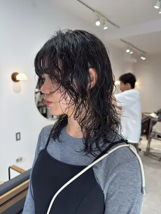 ミディアム パーマ パーマ/ボブ /レイヤー チヒロのヘアスタイル